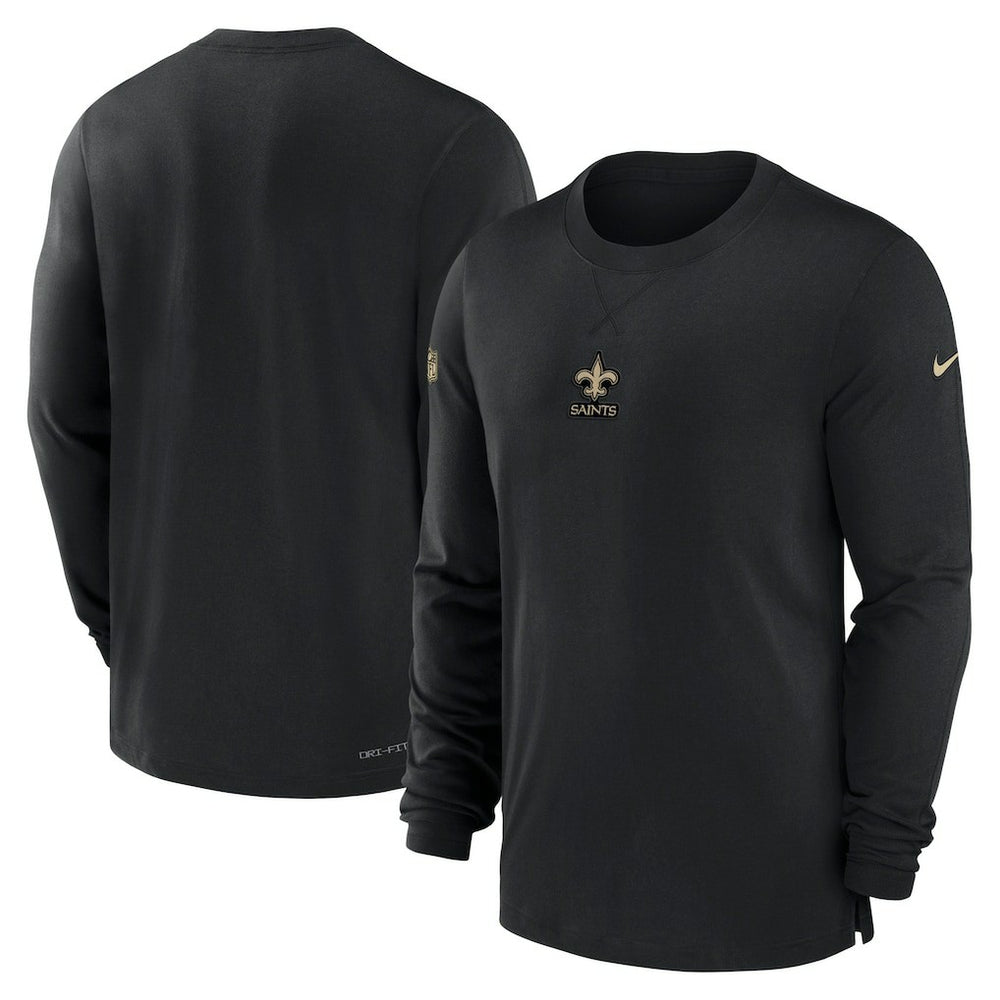 Nike New Orleans Saints 2023 Sideline Performance Long Sleeve T-Shirt Black