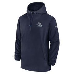 Nike Tennessee Titans Sideline Half-Zip Hoodie Navy