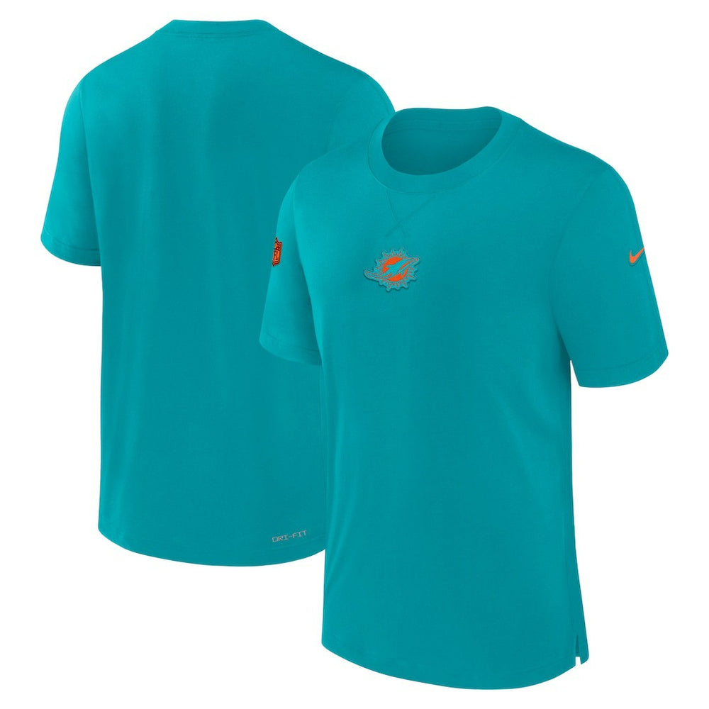 Nike Miami Dolphins 2023 Sideline Performance T-Shirt Aqua