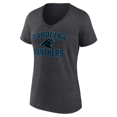 Carolina Panthers Women's Victory Arch Team V-Neck T-Shirt Charcoal