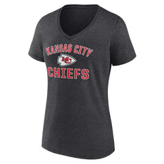 Kansas City Chiefs Women's Victory Arch Team V-Neck T-Shirt Charcoal