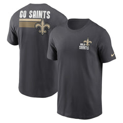 Nike New Orleans Saints Blitz Essential T-Shirt Anthracite