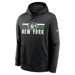 Nike New York Jets Club Fleece Pullover Hoodie Black
