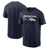 Nike Denver Broncos Division Essential T-Shirt Navy