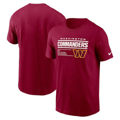 Nike Washington Commanders Division Essential T-Shirt Burgundy