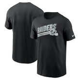 Nike Las Vegas Raiders Essential Blitz Lockup T-Shirt Black