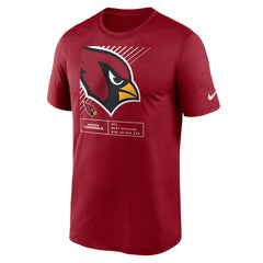 Nike Arizona Cardinals Legend Yard Lines Performance T-Shirt Cardinal