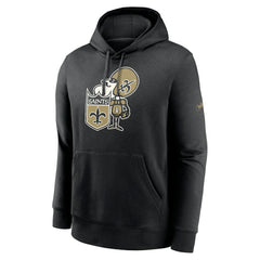 Nike New Orleans Saints Rewind Club Pullover Hoodie Black