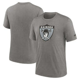 Nike Las Vegas Raiders Rewind Logo Tri-Blend T-Shirt Heather Charcoal