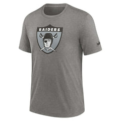 Nike Las Vegas Raiders Rewind Logo Tri-Blend T-Shirt Heather Charcoal