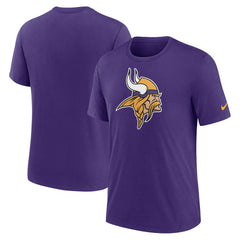 Nike Minnesota Vikings Rewind Logo Tri-Blend T-Shirt Purple