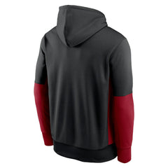 Nike Arizona Cardinals Color Block Fleece Performance Pullover Hoodie Black