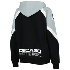 Chicago White Sox Starter Women's Hail Mary Full-Zip Hoodie - Black/Silver - MLB Sale