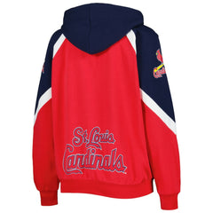 St. Louis Cardinals Starter Women's Hail Mary Full-Zip Hoodie - Red/Navy - MLB Online