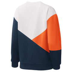 Houston Astros Starter Women's Shutout Pullover Sweatshirt - White/Navy - MLB Discount