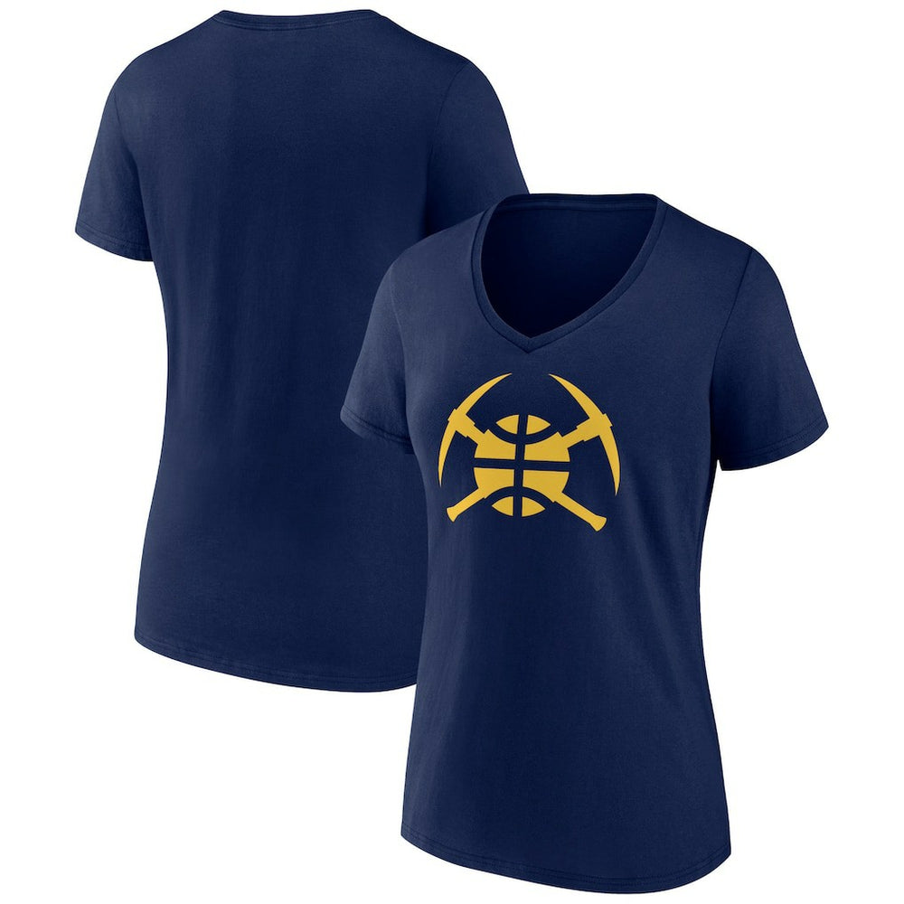 Denver Nuggets Women's Alternate Logo V-Neck T-Shirt Navy