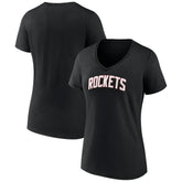 Houston Rockets Women's Alternate Logo V-Neck T-Shirt Black