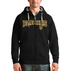 San Diego Padres Antigua Team Logo Victory Full-Zip Hoodie - Black - MLB Online