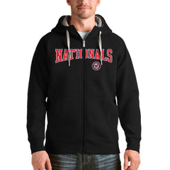 Washington Nationals Antigua Team Logo Victory Full-Zip Hoodie - Black - MLB Online