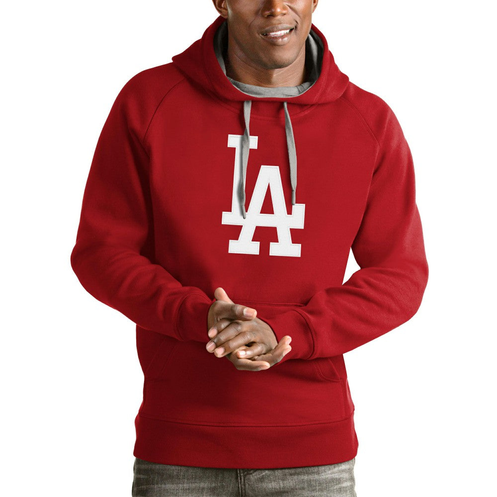 Los Angeles Dodgers Antigua Victory Pullover Team Logo Hoodie - Red - MLB Sale