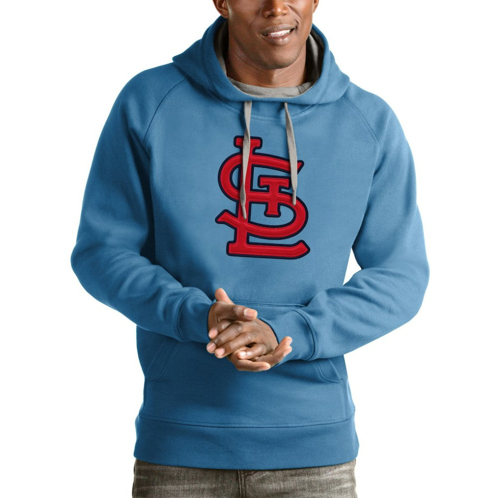 St. Louis Cardinals Antigua Victory Pullover Team Logo Hoodie - Light Blue - MLB on Sale
