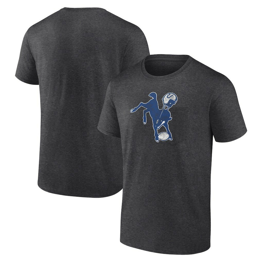 Indianapolis Colts Throwback Logo T-shirt Charcoal