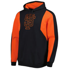San Francisco Giants Mitchell & Ness Colorblocked Fleece Pullover Hoodie - Black/Orange - Mitchell & Ness Discount