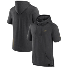 Anaheim Ducks Fanatics Authentic Pro Short Sleeve Pullover Hoodie - Heather Charcoal - NHL 5101484