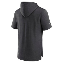 Calgary Flames Fanatics Authentic Pro Short Sleeve Pullover Hoodie - Heather Charcoal - NHL 5101485