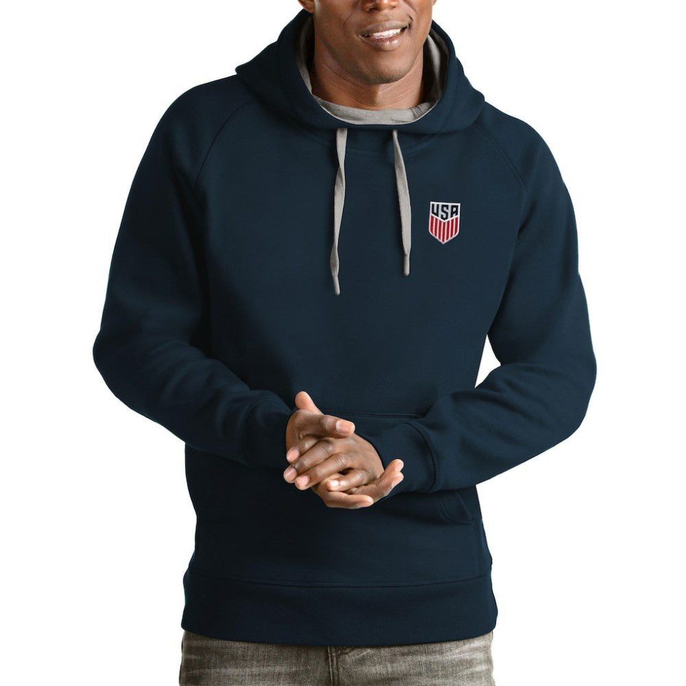 USMNT Antigua Victory Pullover Hoodie Navy