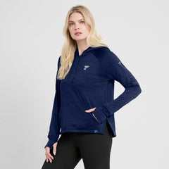 St. Louis Blues Fanatics Women's Authentic Pro Pullover Hoodie - Heather Navy - NHL 5102204