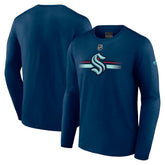 Seattle Kraken Fanatics Authentic Pro Secondary Long Sleeve T-Shirt - Deep Sea Blue - NHL 5103701