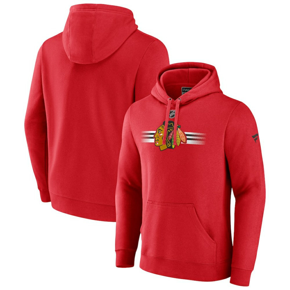 Chicago Blackhawks Fanatics Authentic Pro Secondary Pullover Hoodie - Red - NHL 5104905