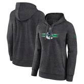 Vancouver Canucks Fanatics Women's Authentic Pro Core Secondary Fleece Pullover Hoodie - Heather Charcoal - NHL 5105122