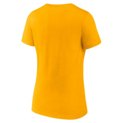 Nashville Predators Fanatics Women's Authentic Pro Primary V-Neck T-Shirt - Gold - NHL 5105352