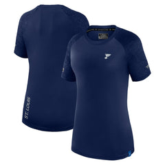 St. Louis Blues Fanatics Women's Authentic Pro Tech T-Shirt - Navy - NHL 5105763
