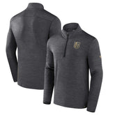 Vegas Golden Knights Fanatics Authentic Pro Quarter-Zip Pullover Top - Heather Charcoal - NHL 5105863