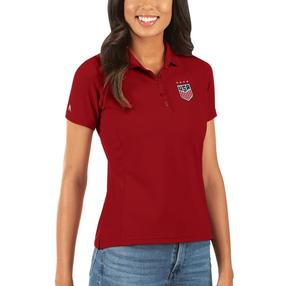 USWNT Antigua Women's Legacy Pique Polo Red