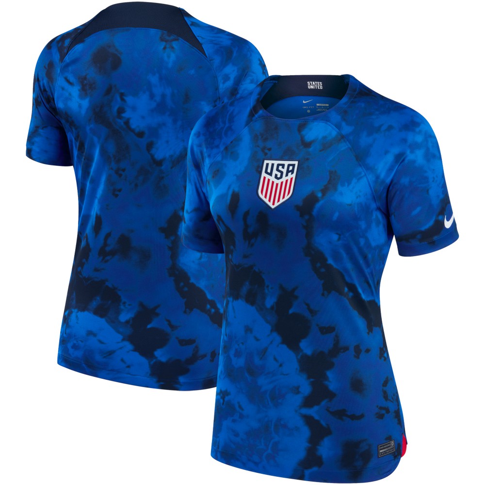 USMNT Women's 2022/23 Away Breathe Stadium Replica Blank Jersey Blue - Nike Discount