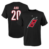 Sebastian Aho Carolina Hurricanes Youth Player Name & Number T-Shirt - Black - NHL 5111190