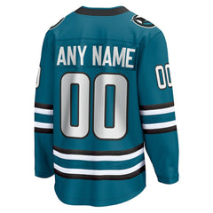 San Jose Sharks Fanatics Home Breakaway Custom Jersey - Teal - NHL 5111272