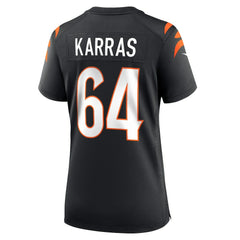 Nike Ted Karras Cincinnati Bengals Women's Game Player Jersey Black