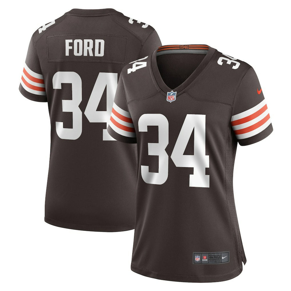 Nike Jerome Ford Cleveland Browns Women's Game Player Jersey Brown