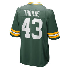 Nike Kiondre Thomas Green Bay Packers Game Player Jersey Green