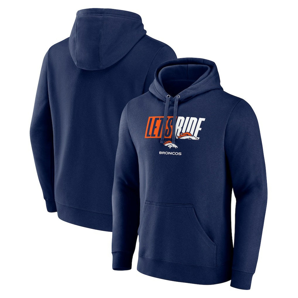 Denver Broncos Let's Ride Pullover Hoodie Navy
