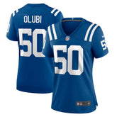Nike Segun Olubi Indianapolis Colts Women's Game Player Jersey Royal