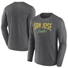 San Jose Sharks Fanatics Special Edition 2.0 Scoring Chance Long Sleeve T-Shirt - Heather Charcoal - NHL 5114149