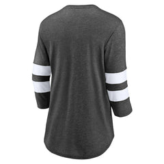 Washington Capitals Fanatics Women's Special Edition 2.0 Barn Burner 3/4 Sleeve T-Shirt - Heather Charcoal - NHL 5114186