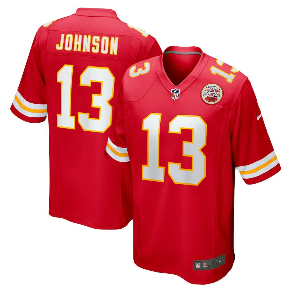 Nike Nazeeh Johnson Kansas City Chiefs Game Player Jersey Red