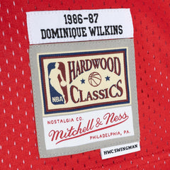 Dominique Wilkins Atlanta Hawks Hardwood Classics 1986/87 Split Swingman Jersey Yellow/Red | Mitchell & Ness
